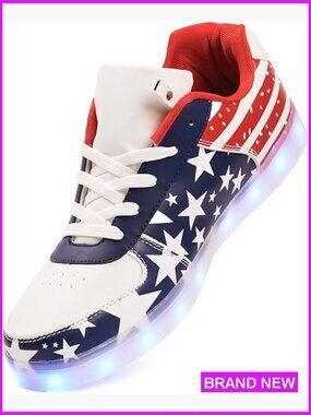 LED Light Up Sports Sneakers Unisex Low-Top USB Rechargeable Party Dancing Shoes